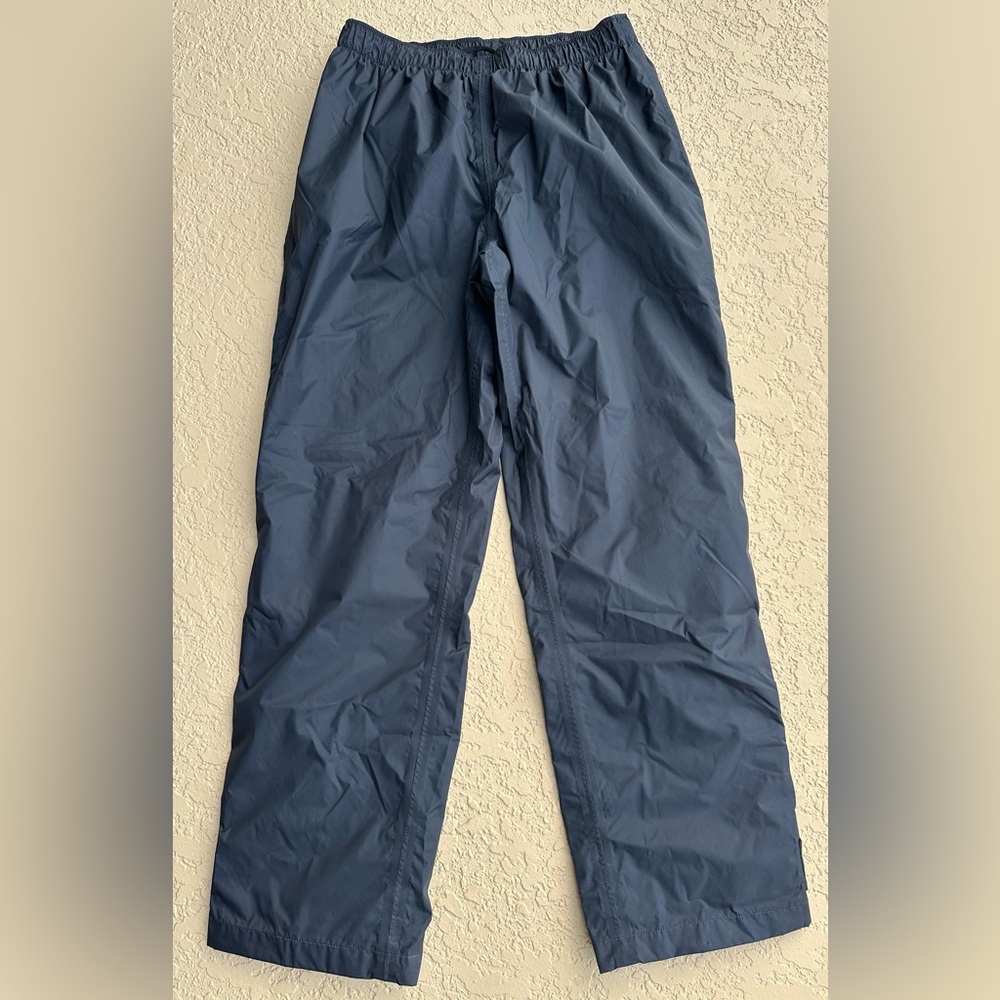 Columbia Black Pants Omnitech Waterproof Breathable Packable Men Size Large VGC